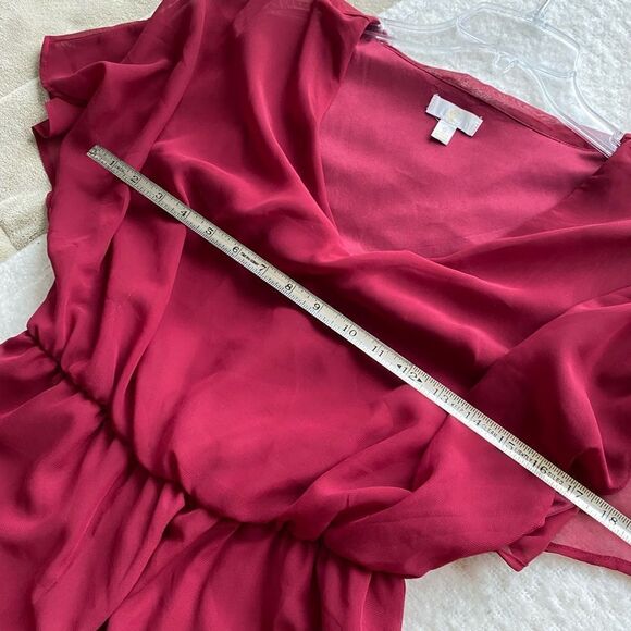 Charming Charlie Maroon Cocktail Dress Size Small - Picture 8 of 10